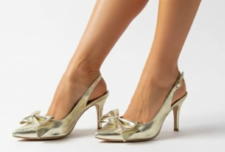 CH2366 Tacones tipo estilleto con moño tacon delgado