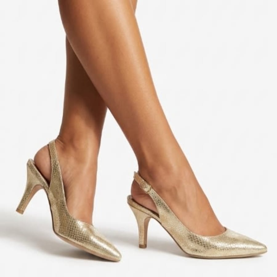 CH2102 Tacones estilleto con correa trasera tacon mediano