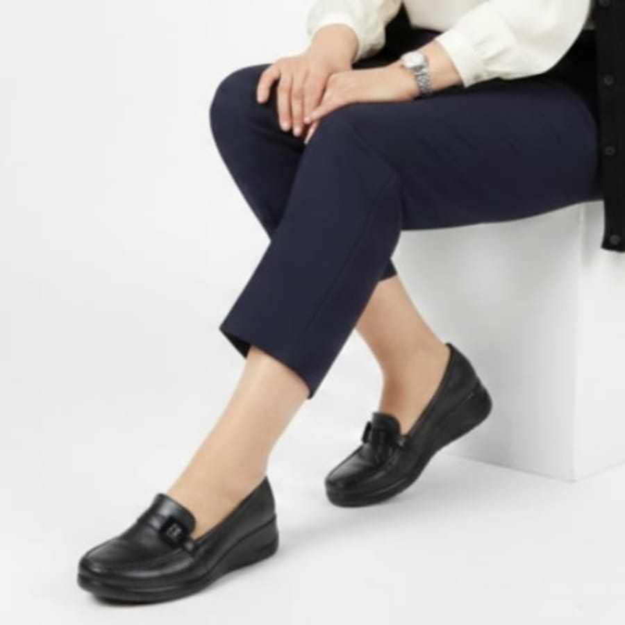 MAR9037 Mocasin de piel comodo para dama