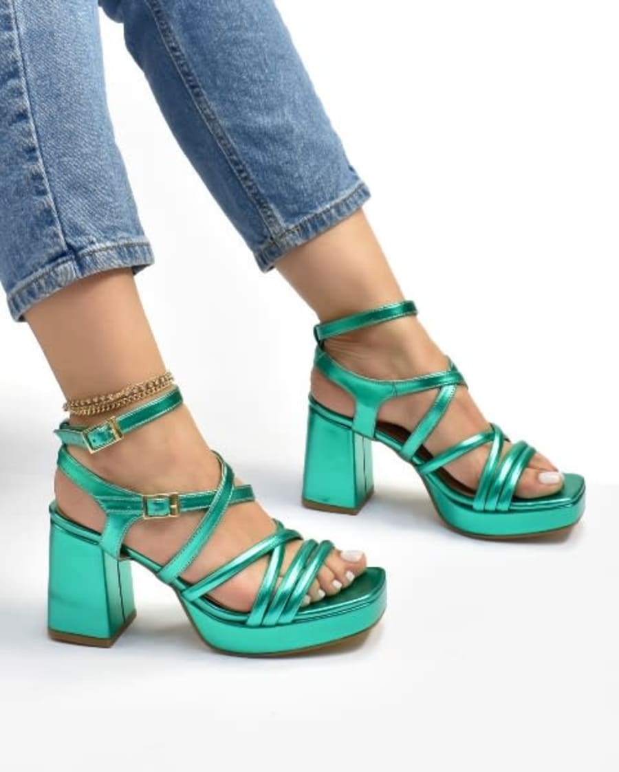 OY310 Sandalias de tacon con tiras para dama