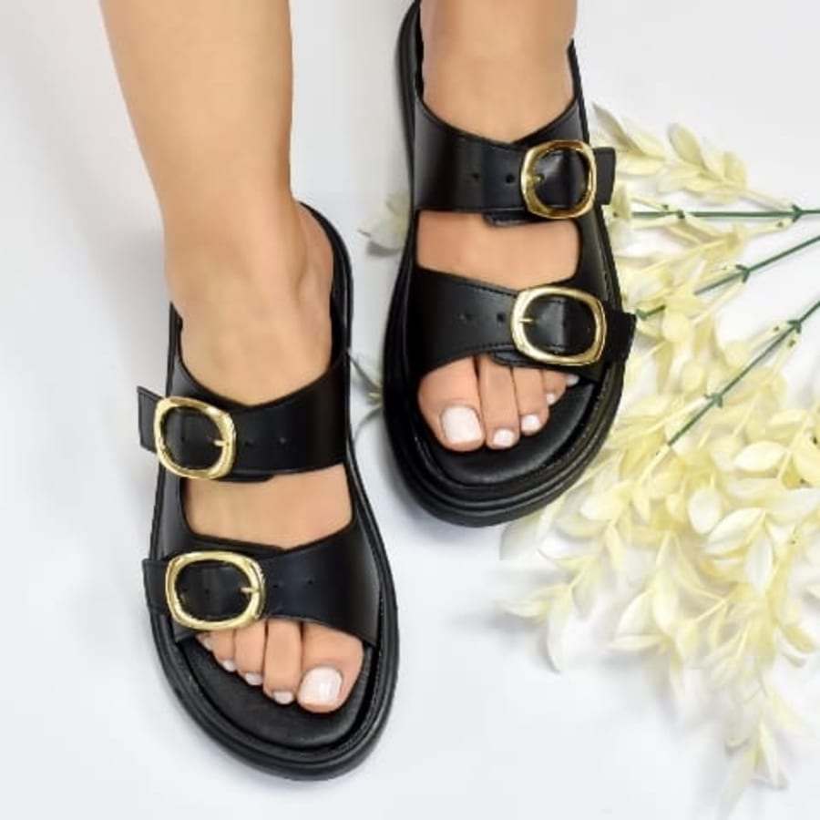 SL650 Sandalias de verano para dama suela gruesa hebillas