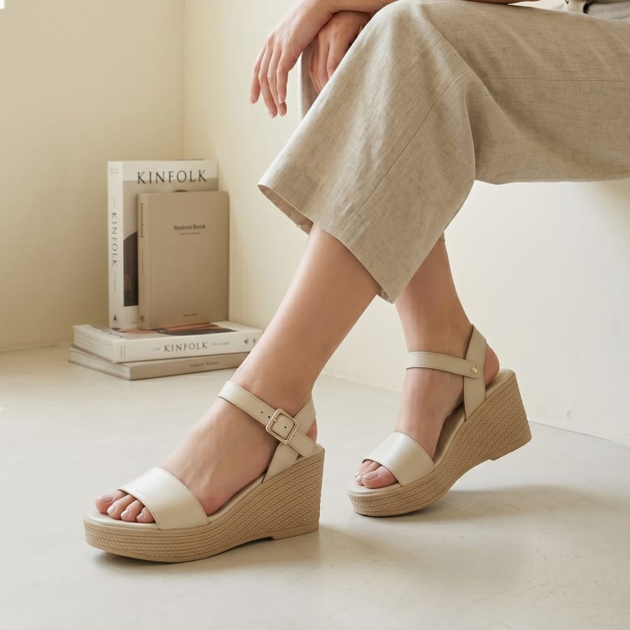 MA607 Sandalias plataforma corrida una tira dama