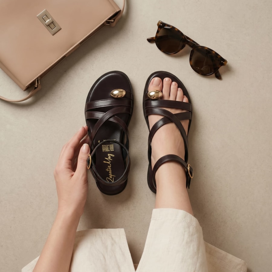 MA309 Sandalias casual para mujer de moda hebillas