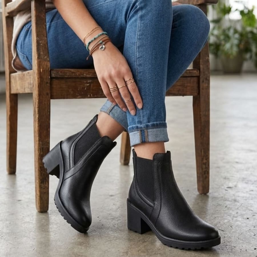 RX2201 Botin para dama en piel con resorte muy comodos
