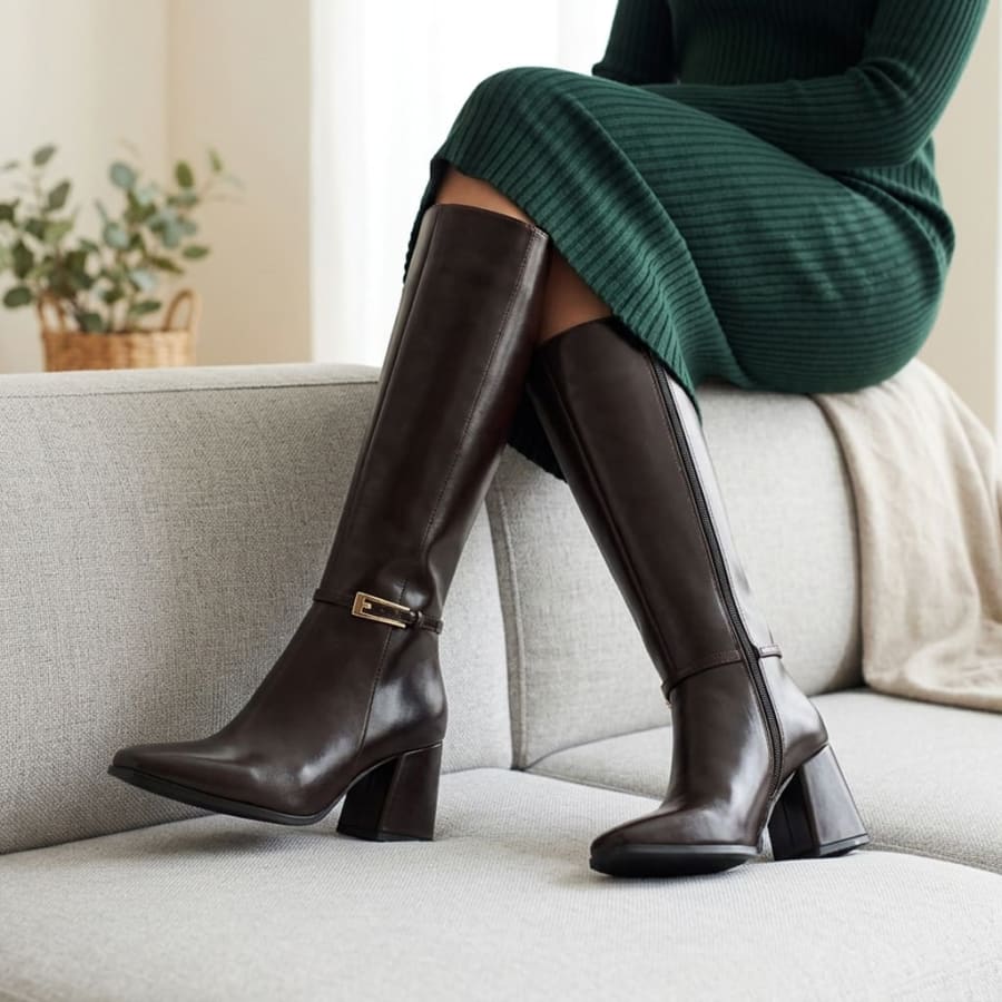 MA4032 Bota larga para dama tacon 8 cm