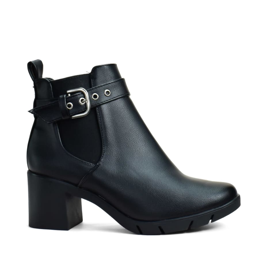ME8008 Botin para dama 6 cm con hebilla de lado y cierre